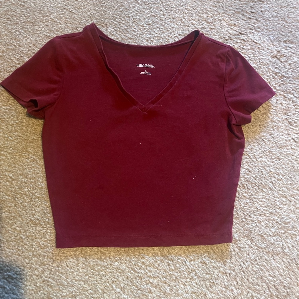 red crop top